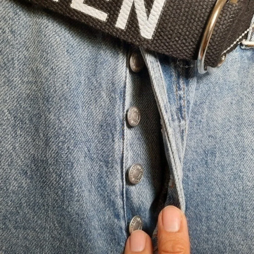 S O N G Jeans Women 29 Blue Y2K Utility Carpenter Cargo Relaxed Streetwear Denim